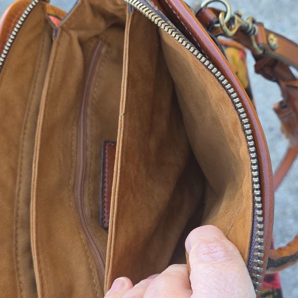Patricia Nash Paris Summer Roses Leather Crossbody Satchel $199 Retail. NWT - Picture 11 of 17
